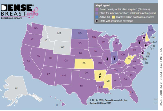 State Law Map  DenseBreast-info, Inc.